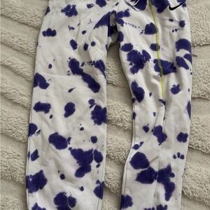 Nike Kids Purple and White Tie-Dye Joggers